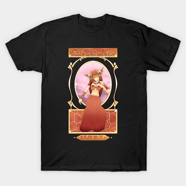 Art Nouveau Red Dragon T-Shirt by SlothgirlArt